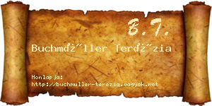 Buchmüller Terézia névjegykártya